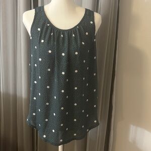 Maurices Green Tank Top with White Dots